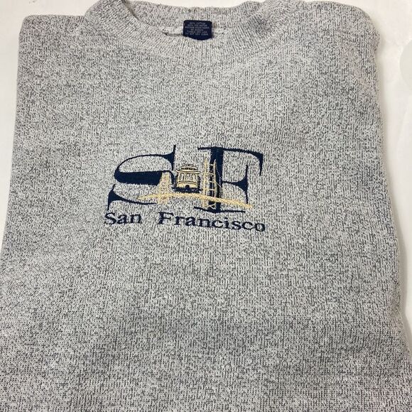 VTG, S F SAN FRANCISCO MADE IN USA 🇺🇸MEN SWEATER - Picture 2 of 16